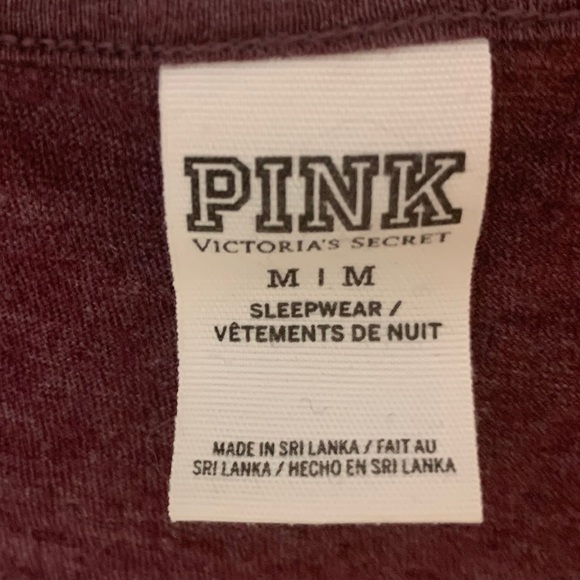 Victoria’s Secret Pink Burgundy Racerback Tank Top - Picture 5 of 7